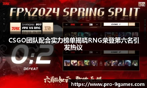 CSGO团队配合实力榜单揭晓RNG荣登第六名引发热议